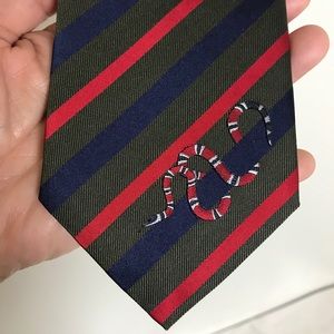 Gucci New King Snake Silk Tie